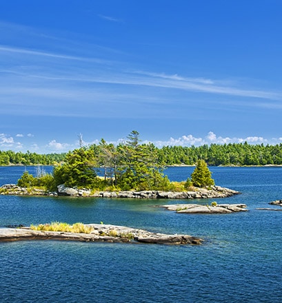 Überfliegen Sie die Georgian Bay – Kanada