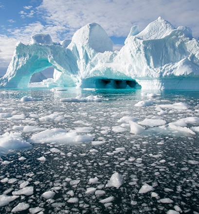 Bestaunen Sie imposante Eisberge