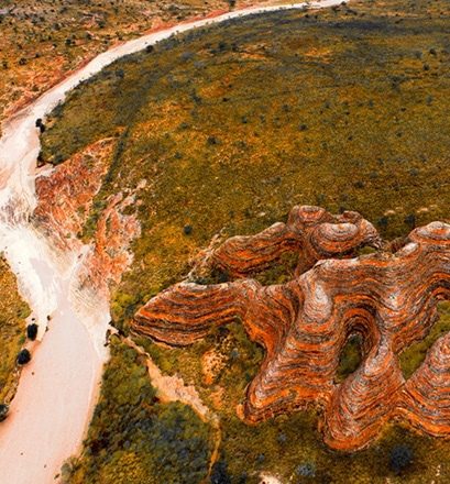 Survoler la chaîne des Bungle Bungle - Kimberley, Australie