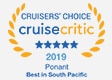 Cruise Critic 2019, Ponant best in South Pacific
